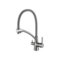 Смеситель для кухни Ledeme оружейная сталь