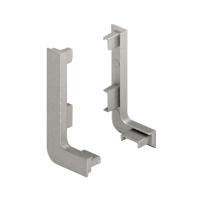 Заглушки внешние для L-образного профиля инокс