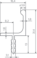 профиль-ручка в верхнюю базу AQ